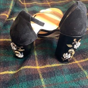 One strap black heels